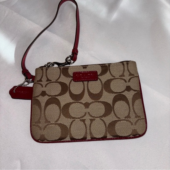 COACH F51775 Park Signature Jacquard Wallet Wristlet - Picture 1 of 8